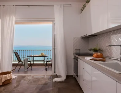 the beach house balcony view kitchen